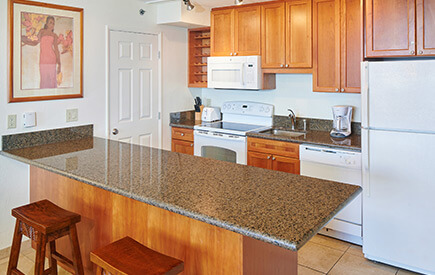 Aston Kaanapali Shores - Junior Suite Kitchen